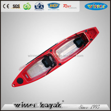 Sièges double Sit on Top Bottom Transparent Fishing Kayak